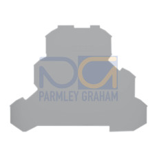 End and intermediate plate, 0.8 mm thick, gray