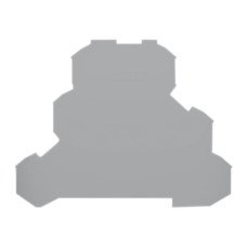 End and intermediate plate, 0.8 mm thick, gray