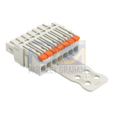1-conductor female connector, lever, Push-in CAGE CLAMP&reg;, light gray