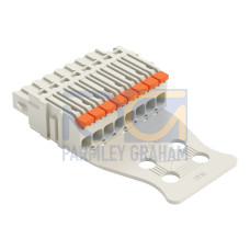 1-conductor female connector, lever, Push-in CAGE CLAMP&reg;, light gray
