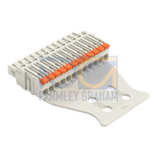 1-conductor female connector, lever, Push-in CAGE CLAMP&reg;, light gray