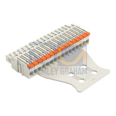 1-conductor female connector, lever, Push-in CAGE CLAMP&reg;, light gray