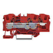 3-conductor through terminal block, 6 mm&sup2;, suitable for Ex e II applications, brown