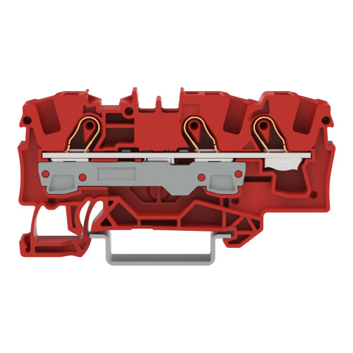 3-conductor through terminal block, 6 mm&sup2;, suitable for Ex e II applications, brown