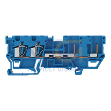 2-conductor/2-pin carrier terminal block, for DIN-rail 35 x 15 and 35 x 7.5, 4 mm&sup2;, blue