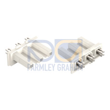 Device connector, 3-pole, Cod. A, white