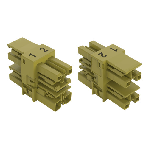3-way distribution connector, 2-pole, Cod. B, light green