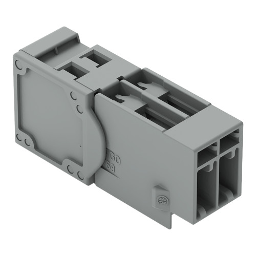 1-conductor male connector, CAGE CLAMP&reg;, 4 mm&sup2;, gray