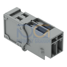 1-conductor male connector, CAGE CLAMP&reg;, 4 mm&sup2;, gray