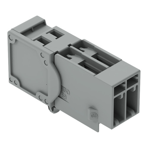 1-conductor male connector, CAGE CLAMP&reg;, 4 mm&sup2;, gray