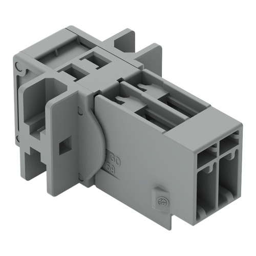1-conductor male connector, CAGE CLAMP&reg;, 4 mm&sup2;, gray