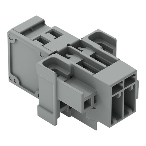 1-conductor male connector, CAGE CLAMP&reg;, 4 mm&sup2;, gray
