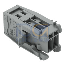 1-conductor male connector, CAGE CLAMP&reg;, 4 mm&sup2;, gray