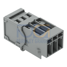 1-conductor male connector, CAGE CLAMP&reg;, 4 mm&sup2;, gray