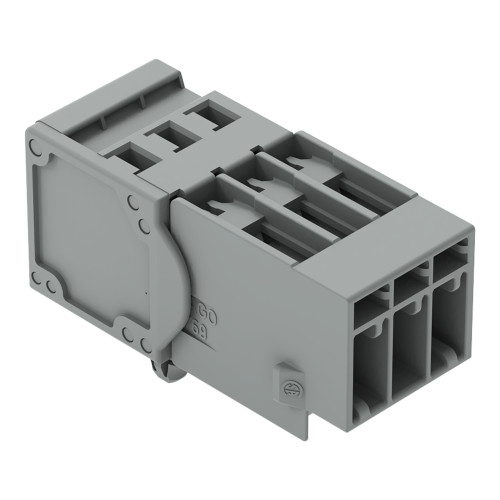 1-conductor male connector, CAGE CLAMP&reg;, 4 mm&sup2;, gray