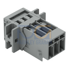 1-conductor male connector, CAGE CLAMP&reg;, 4 mm&sup2;, gray
