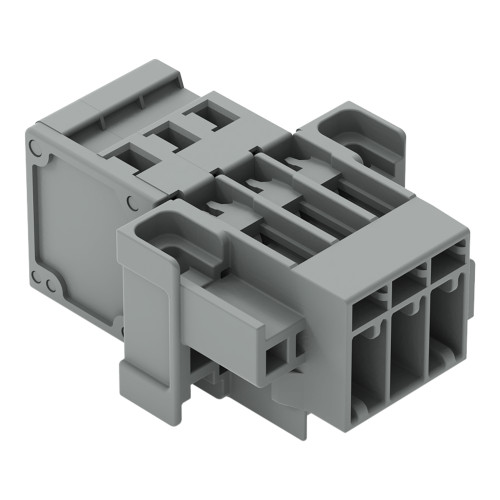 1-conductor male connector, CAGE CLAMP&reg;, 4 mm&sup2;, gray