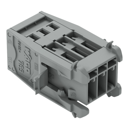 1-conductor male connector, CAGE CLAMP&reg;, 4 mm&sup2;, gray