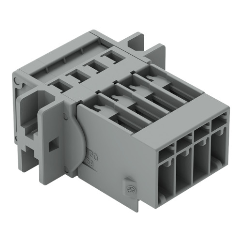 1-conductor male connector, CAGE CLAMP&reg;, 4 mm&sup2;, gray