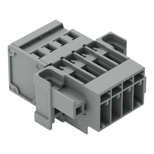 1-conductor male connector, CAGE CLAMP&reg;, 4 mm&sup2;, gray