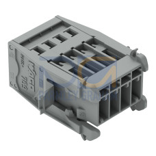 1-conductor male connector, CAGE CLAMP&reg;, 4 mm&sup2;, gray