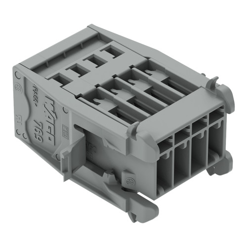 1-conductor male connector, CAGE CLAMP&reg;, 4 mm&sup2;, gray