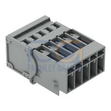 1-conductor male connector, CAGE CLAMP&reg;, 4 mm&sup2;, gray