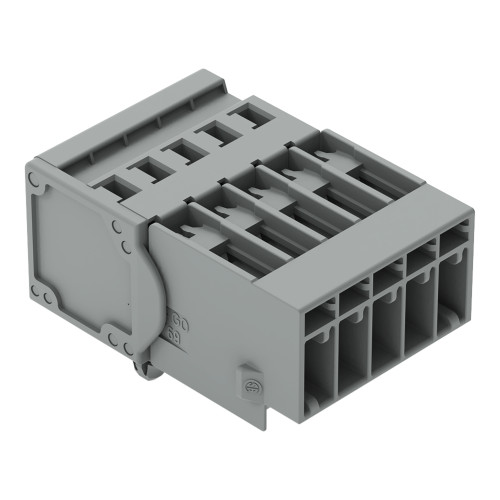 1-conductor male connector, CAGE CLAMP&reg;, 4 mm&sup2;, gray