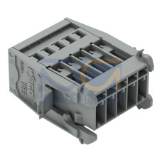 1-conductor male connector, CAGE CLAMP&reg;, 4 mm&sup2;, gray