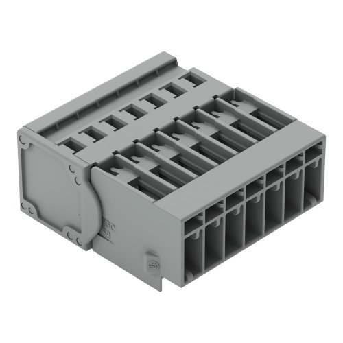 1-conductor male connector, CAGE CLAMP&reg;, 4 mm&sup2;, gray