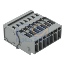 1-conductor male connector, CAGE CLAMP&reg;, 4 mm&sup2;, gray