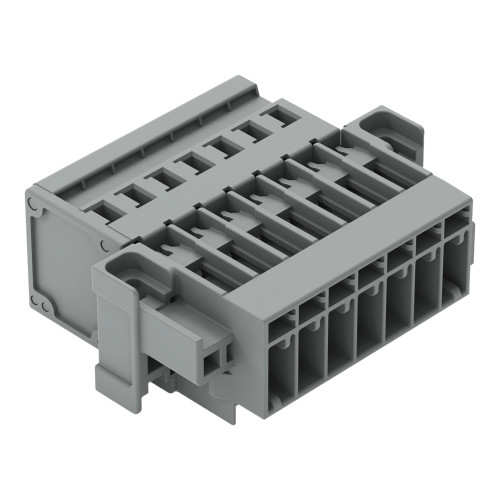 1-conductor male connector, CAGE CLAMP&reg;, 4 mm&sup2;, gray