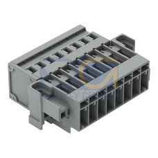 1-conductor male connector, CAGE CLAMP&reg;, 4 mm&sup2;, gray