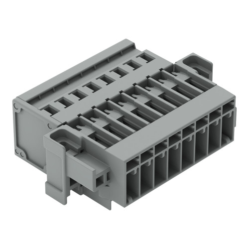 1-conductor male connector, CAGE CLAMP&reg;, 4 mm&sup2;, gray