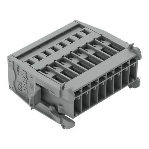 1-conductor male connector, CAGE CLAMP&reg;, 4 mm&sup2;, gray