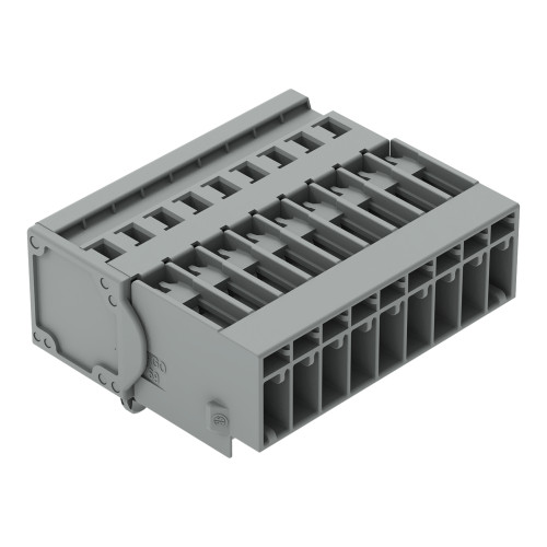 1-conductor male connector, CAGE CLAMP&reg;, 4 mm&sup2;, gray