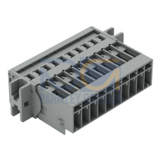 1-conductor male connector, CAGE CLAMP&reg;, 4 mm&sup2;, gray