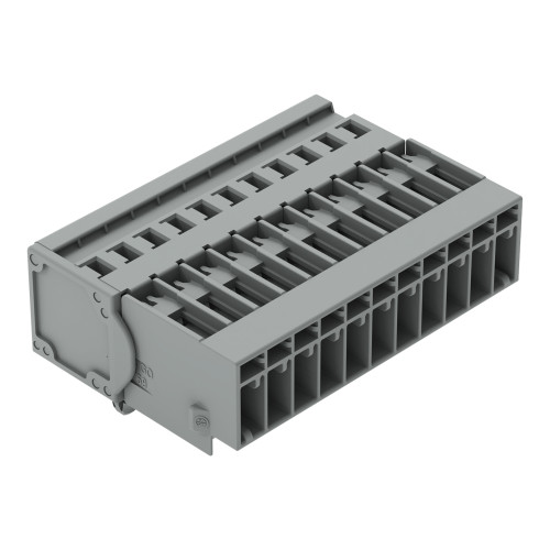 1-conductor male connector, CAGE CLAMP&reg;, 4 mm&sup2;, gray