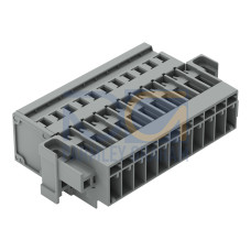 1-conductor male connector, CAGE CLAMP&reg;, 4 mm&sup2;, gray