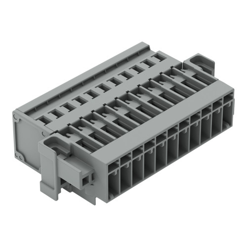 1-conductor male connector, CAGE CLAMP&reg;, 4 mm&sup2;, gray