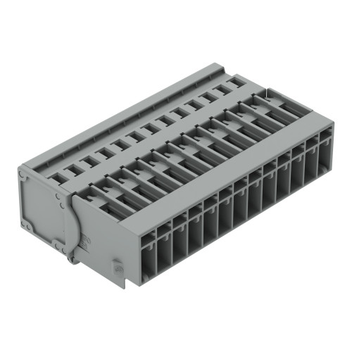 1-conductor male connector, CAGE CLAMP&reg;, 4 mm&sup2;, gray