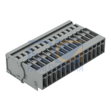 1-conductor male connector, CAGE CLAMP&reg;, 4 mm&sup2;, gray