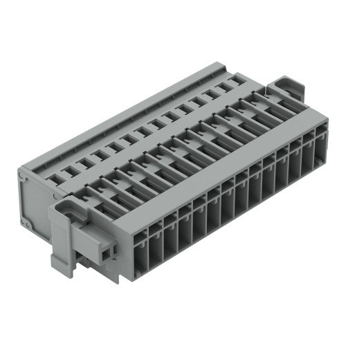 1-conductor male connector, CAGE CLAMP&reg;, 4 mm&sup2;, gray