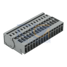 1-conductor male connector, CAGE CLAMP&reg;, 4 mm&sup2;, gray