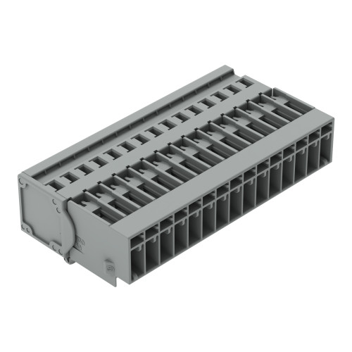 1-conductor male connector, CAGE CLAMP&reg;, 4 mm&sup2;, gray