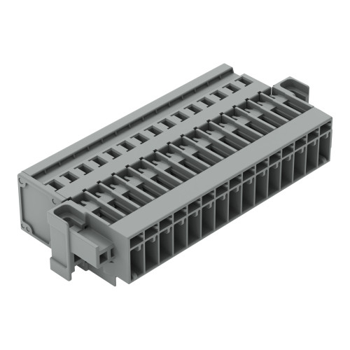 1-conductor male connector, CAGE CLAMP&reg;, 4 mm&sup2;, gray