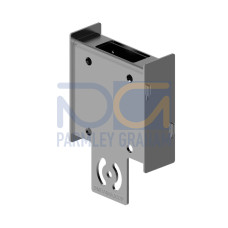 Bracket: Industrial protection SMBAMS series bracket, for Q60 with replaceable window, Articulation slots for 90 plus degree rotation, 12-ga. (2.6) 300 series Stainless Steel