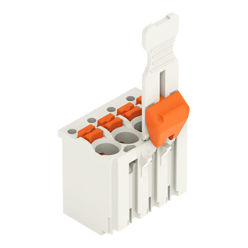 1-conductor female connector, push-button, Push-in CAGE CLAMP&reg;, light gray