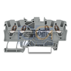 Component terminal block, 4-conductor, with diode 1N4007, gray