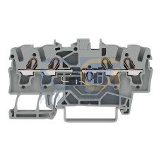 Component terminal block, 4-conductor, with diode 1N4007, gray